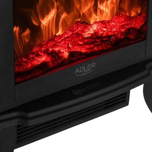Elektriskais kamīns ar 2 siltuma līmeņiem: 1000W - 1800W, 3D liesmas efekts, ar termostatu