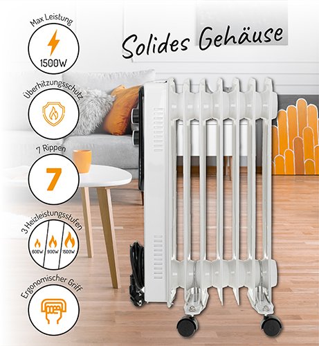 Eļļas radiators 7 ribas
