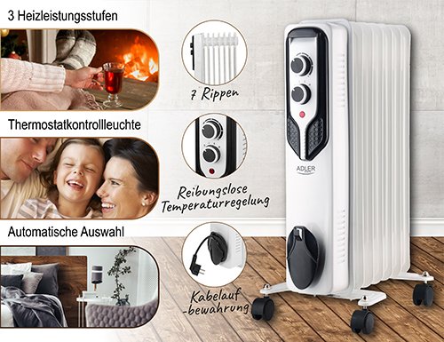 Eļļas radiators 7 ribas