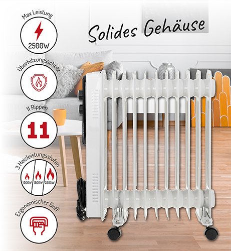 Eļļas radiators 11 ribas