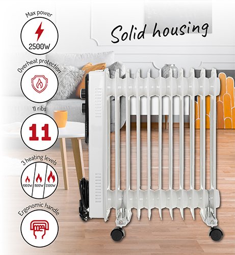 Eļļas radiators 11 ribas