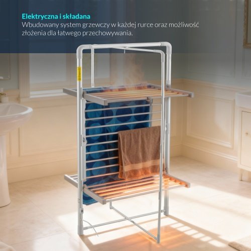 Salokāms elektriskais fēns | 300W | Compact un Space-Saving | IP22