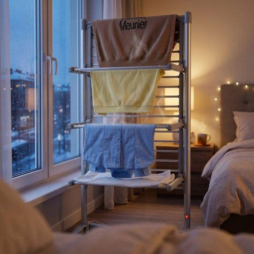 Salokāms elektriskais veļas žāvētājs, 30 sildāmās stangas, 298 W, alumīnijs