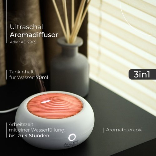 USB 3-in-1 ultraskaņas aromāta difuzors