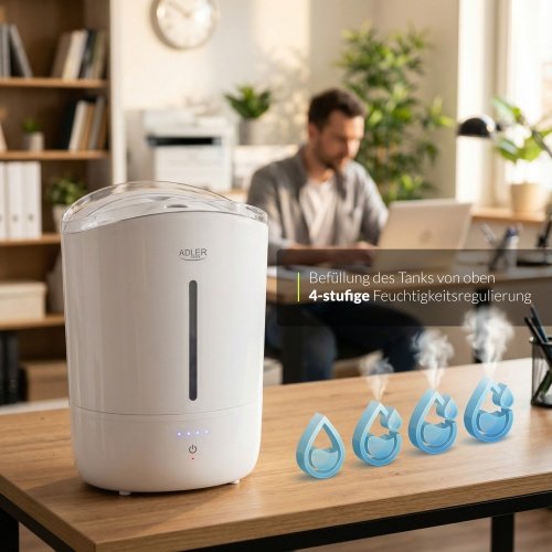 Ultrasonic gaisa mitrinātājs | 5L | Quiet Operation | skārienjūtīgs panelis | Auto Shut-Off