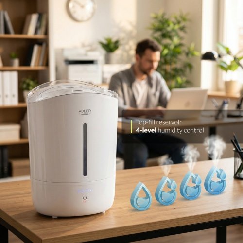 Ultrasonic gaisa mitrinātājs | 5L | Quiet Operation | skārienjūtīgs panelis | Auto Shut-Off