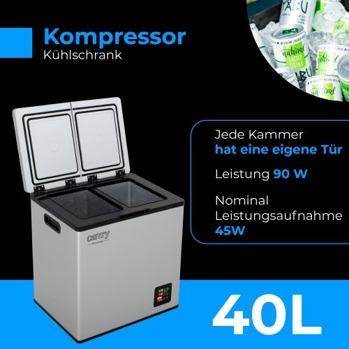 Pārnēsājams 40 litru ledusskapis ar kompresoru