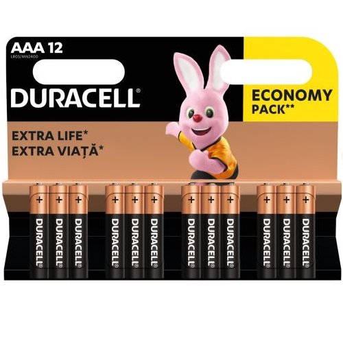 Duracell MN 2400 Basic AAA (LR03) blistera iepakojumā 12 gab.