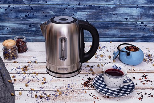 Tējkanna metāla 1,7 L ar temperatūras regulēšana