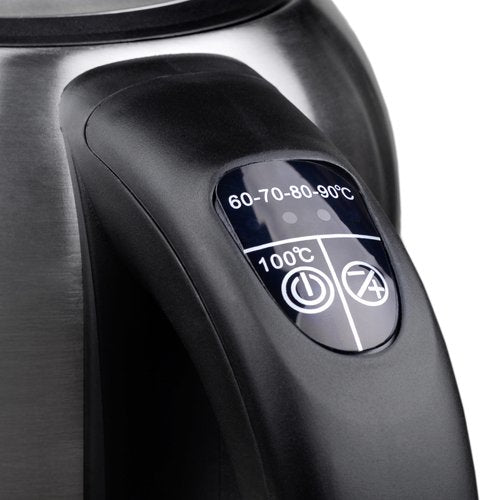 Tējkanna metāla 1,7 L ar temperatūras regulēšana