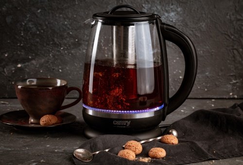 Tējkanna stikla 2,0 l - ar temperatūras vadība un tea infuser