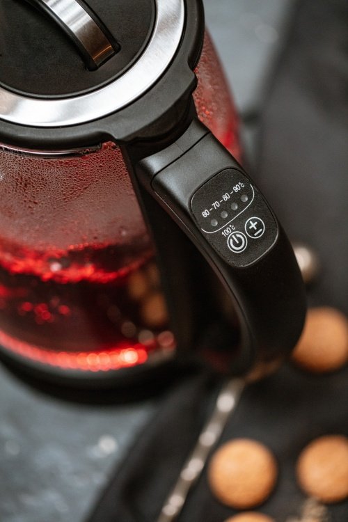Tējkanna stikla 2,0 l - ar temperatūras vadība un tea infuser