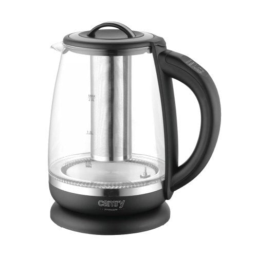 Tējkanna stikla 2,0 l - ar temperatūras vadība un tea infuser