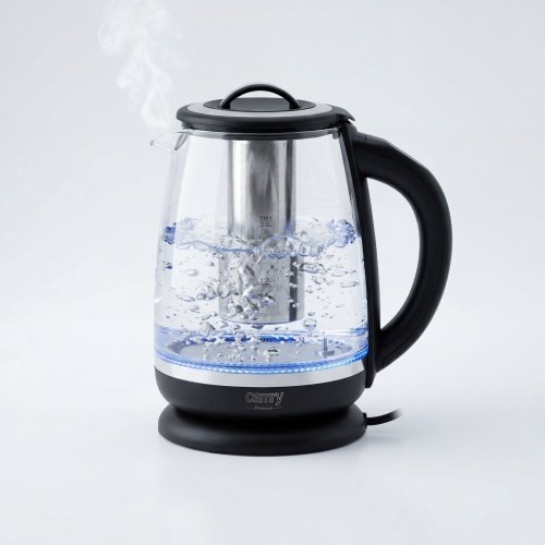 Tējkanna stikla 2,0 l - ar temperatūras vadība un tea infuser
