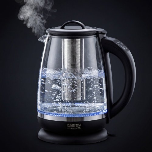 Tējkanna stikla 2,0 l - ar temperatūras vadība un tea infuser