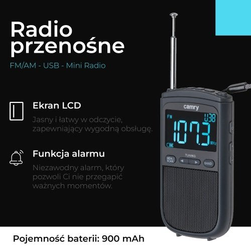 Pārnēsājams mini radio ar USB
