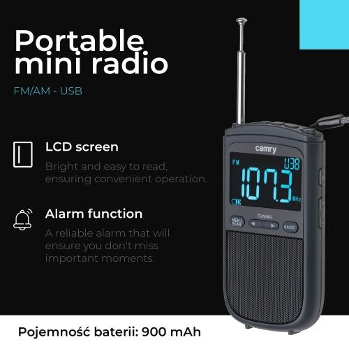 Pārnēsājams mini radio ar USB