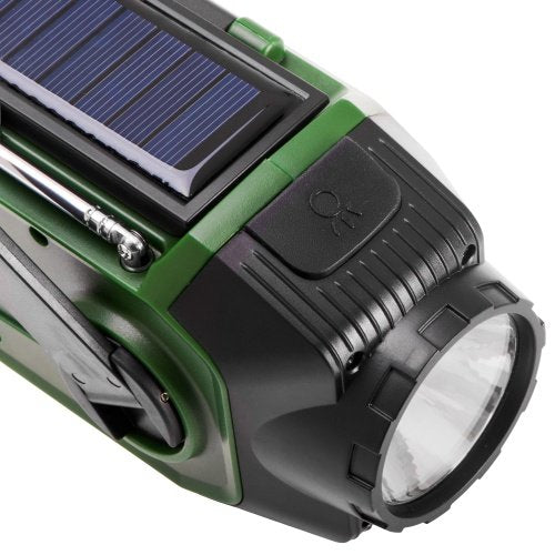Avārijas radio ar saules uzlādi | Bluetooth 5.0 | 4000 mAh ārējais akumulators | FM-AM-SW