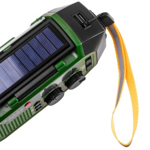 Avārijas radio ar saules uzlādi | Bluetooth 5.0 | 4000 mAh ārējais akumulators | FM-AM-SW