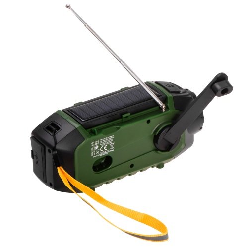 Avārijas radio ar saules uzlādi | Bluetooth 5.0 | 4000 mAh ārējais akumulators | FM-AM-SW
