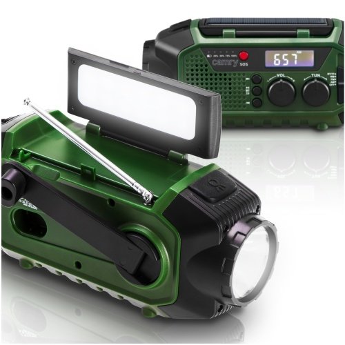 Avārijas radio ar saules uzlādi | Bluetooth 5.0 | 4000 mAh ārējais akumulators | FM-AM-SW