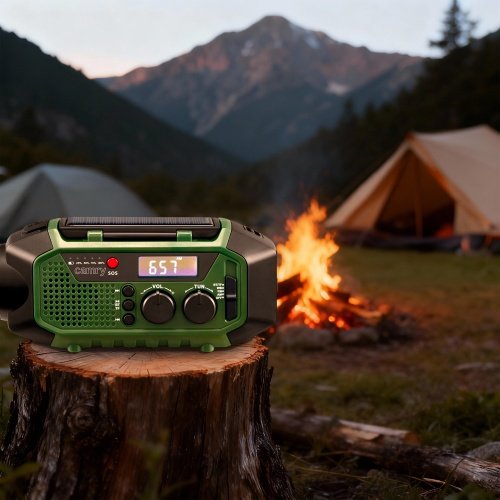 Avārijas radio ar saules uzlādi | Bluetooth 5.0 | 4000 mAh ārējais akumulators | FM-AM-SW