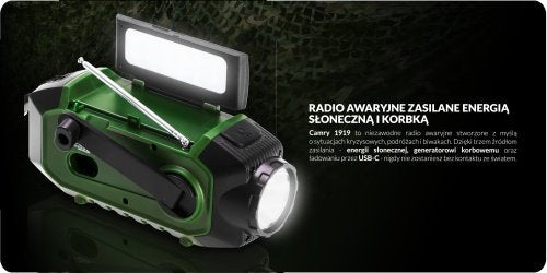 Avārijas radio ar saules uzlādi | Bluetooth 5.0 | 4000 mAh ārējais akumulators | FM-AM-SW
