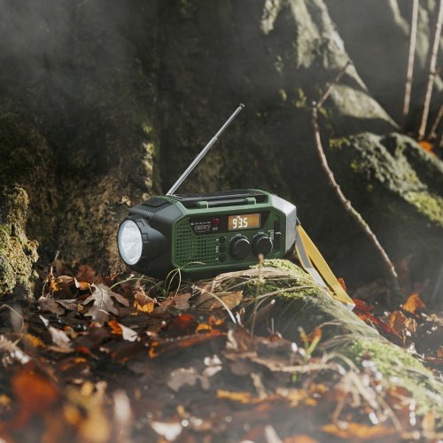 Avārijas radio ar saules uzlādi | Bluetooth 5.0 | 4000 mAh ārējais akumulators | FM-AM-SW