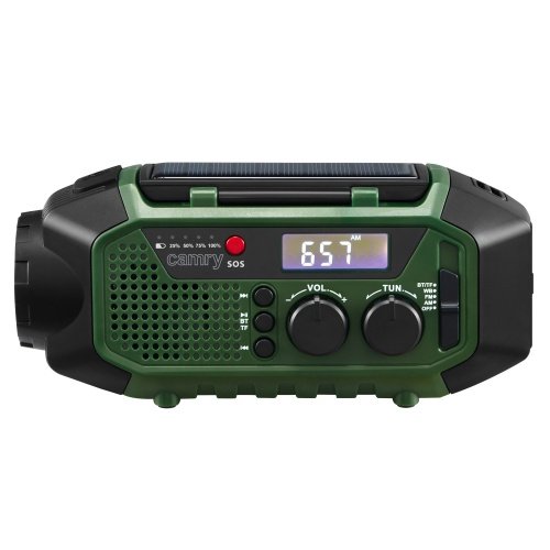 Avārijas radio ar saules uzlādi | Bluetooth 5.0 | 4000 mAh ārējais akumulators | FM-AM-SW