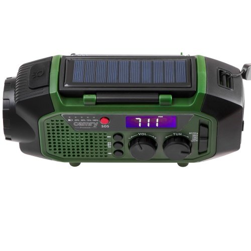 Avārijas radio ar saules uzlādi | Bluetooth 5.0 | 4000 mAh ārējais akumulators | FM-AM-SW
