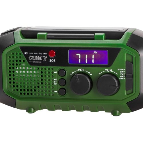 Avārijas radio ar saules uzlādi | Bluetooth 5.0 | 4000 mAh ārējais akumulators | FM-AM-SW
