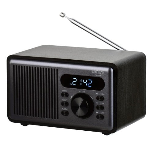Radio ar pulksteni, Bluetooth 5.3 modinātājs ar FM radio, LED displejs, USB, TF kartes slots, modinātājs, 1200 mAh akumulators, USB-C,