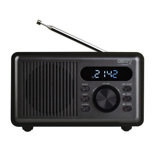 Radio ar pulksteni, Bluetooth 5.3 modinātājs ar FM radio, LED displejs, USB, TF kartes slots, modinātājs, 1200 mAh akumulators, USB-C,