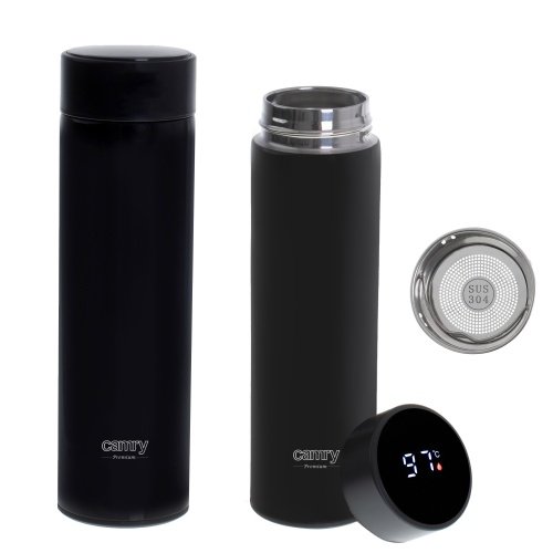 Termoskanna ar LED apgaismojumu, 473 ml, melna