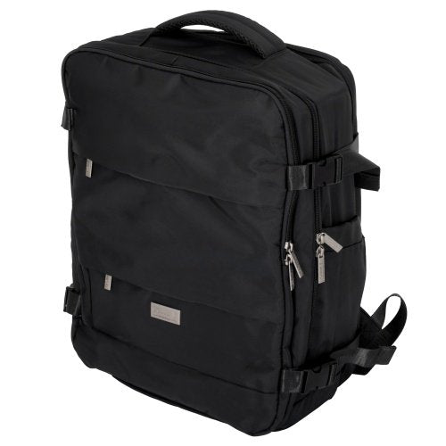 Rokas bagāžas mugursoma 40x20x30 cm, 24 l mugursoma darījumiem un ceļojumiem, 3 nodalījumi, 11 kabatas, piemērota 17 collu klēpjdatoram