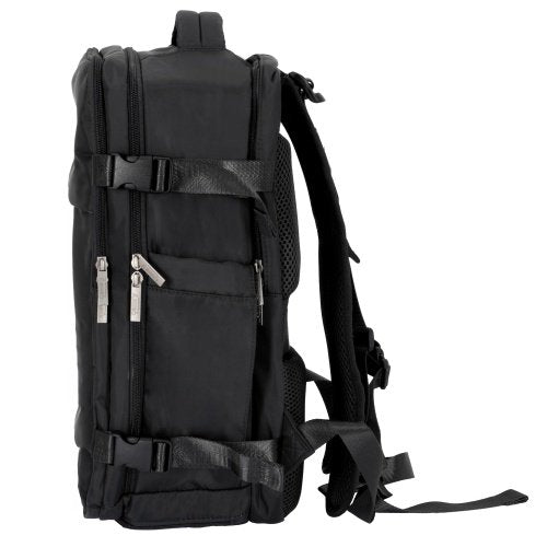 Rokas bagāžas mugursoma 40x20x30 cm, 24 l mugursoma darījumiem un ceļojumiem, 3 nodalījumi, 11 kabatas, piemērota 17 collu klēpjdatoram