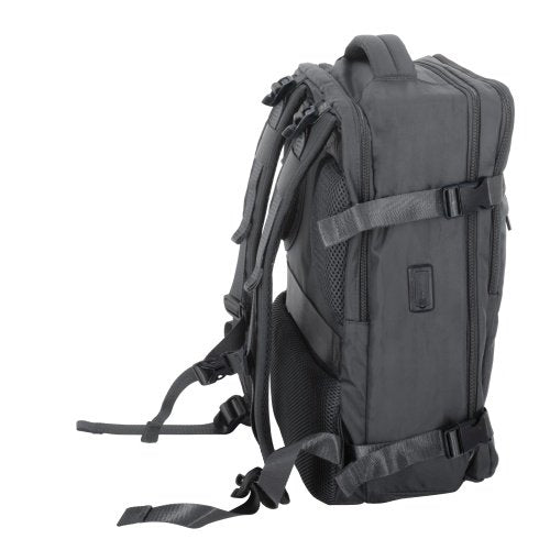 Rokas bagāžas mugursoma 40x20x30 cm, 24 l mugursoma darījumiem un ceļojumiem, 3 nodalījumi, 11 kabatas, piemērota 17 collu klēpjdatoram