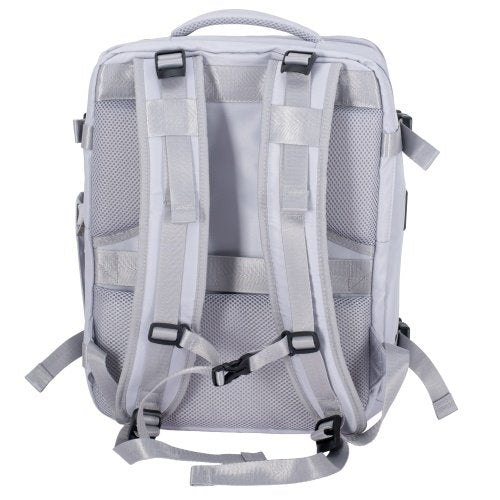Rokas bagāžas mugursoma 40x20x30 cm, 24 l mugursoma darījumiem un ceļojumiem, 3 nodalījumi, 11 kabatas, piemērota 17 collu klēpjdatoram