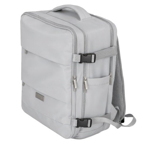 Rokas bagāžas mugursoma 40x20x30 cm, 24 l mugursoma darījumiem un ceļojumiem, 3 nodalījumi, 11 kabatas, piemērota 17 collu klēpjdatoram