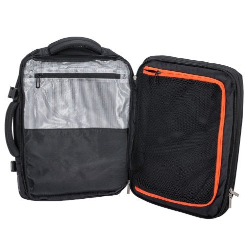Rokas bagāžas mugursoma 40x20x30 cm, 24 l mugursoma darījumiem un ceļojumiem, 3 nodalījumi, 13 kabatas, piemērota 15,6 collu klēpjdatoram