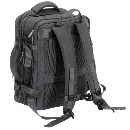 Rokas bagāžas mugursoma 40x20x30 cm, 24 l mugursoma darījumiem un ceļojumiem, 3 nodalījumi, 13 kabatas, piemērota 15,6 collu klēpjdatoram