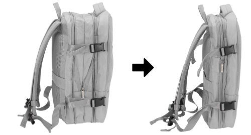 Rokas bagāžas mugursoma 40x20x30 cm, 24 l mugursoma darījumiem un ceļojumiem, 3 nodalījumi, 13 kabatas, piemērota 15,6 collu klēpjdatoram