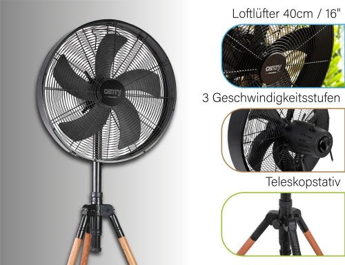 Camry ventilators trīskājis Loft 40cm / 16”