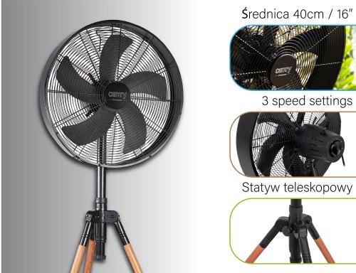 Camry ventilators trīskājis Loft 40cm / 16”