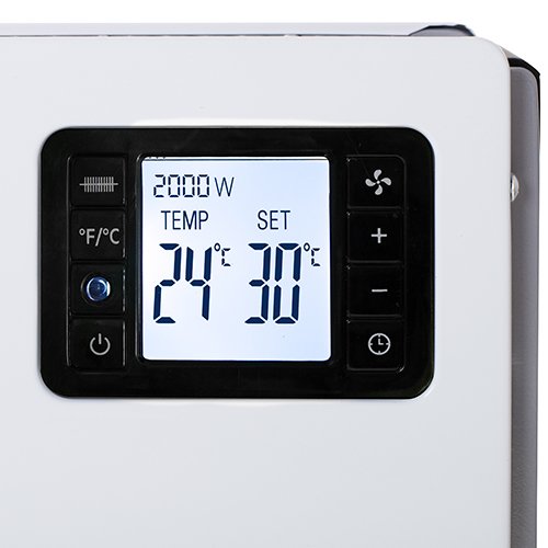 Konvekcijas ventilatora sildītājs LCD ar tālvadības pulti