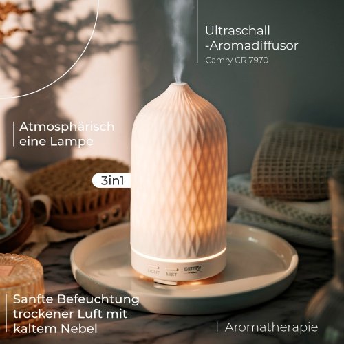 Ultraskaņas aromāta difuzors 3-in-1