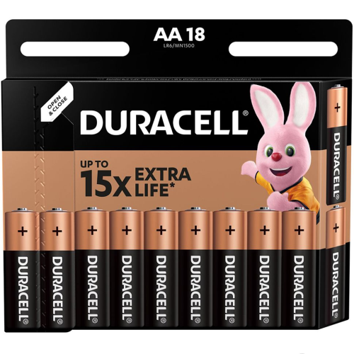 Duracell MN 1500 Basic AA (LR6) blistera iepakojumā 18 gab.