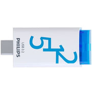 PHILIPS USB-C 3.2 Gen 1 Flash Drive Click Ocean Blue 512GB