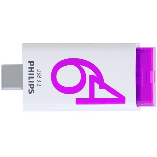 PHILIPS USB-C 3.2 Gen 1 Flash Drive Click Magic Purple 64GB
