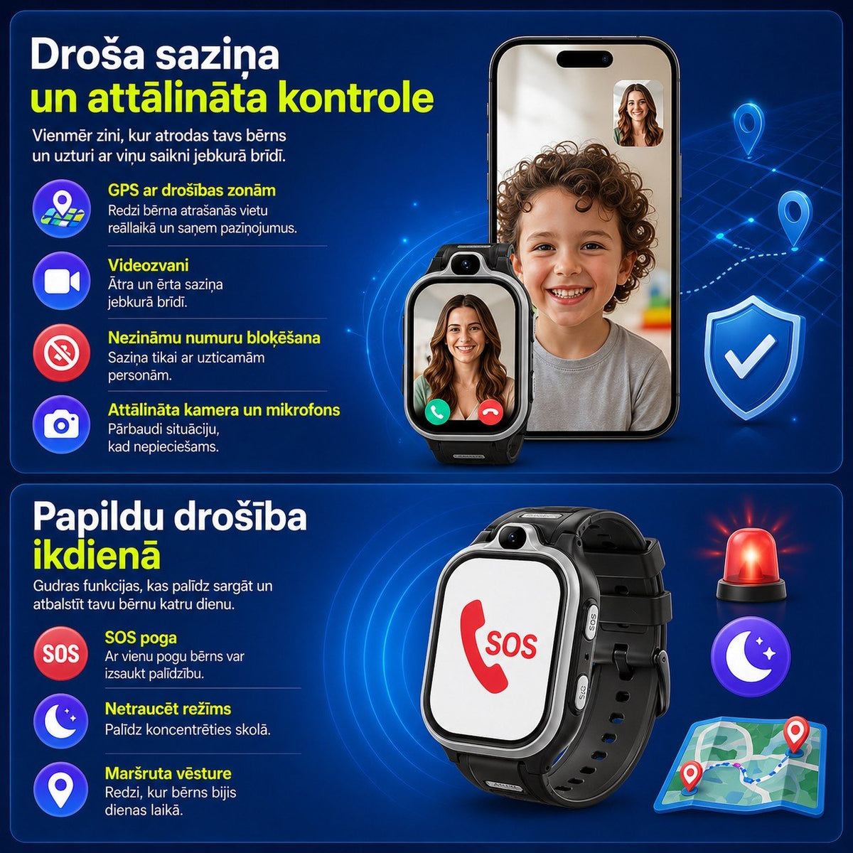Forever Boost KW-530 — 17 AI funkcijas, Android, WiFi, IP67, Panda Glass 7H